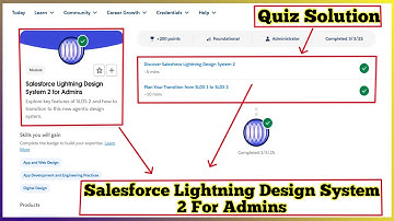 Salesforce Lightning Design System 2 for Developers | Salesforce Trailhead | Quiz Solution
