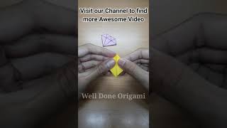 How to make a paper Bookmark - easy origami Diamond #SHORTS