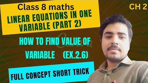class 8 maths ex.2.6 q6 & q7 || CH 2 linear equation in one variable ex 2.6 #maths #linearequation