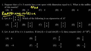 Math 2270, Exam 3 - Question 1