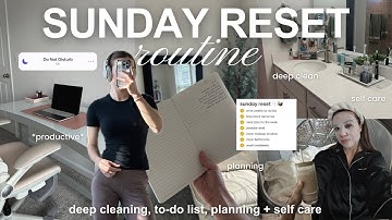 SUNDAY RESET routine 🧺 prep for a productive week, deep cleaning my bathroom & self care