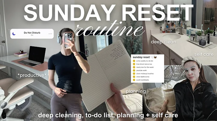 SUNDAY RESET routine 🧺 prep for a productive week, deep cleaning my bathroom & self care