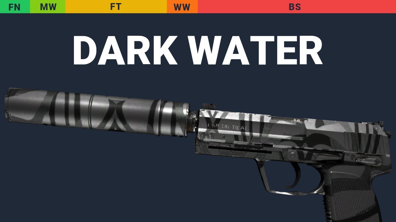 USP-S Dark Water - Skin Float And Wear Preview