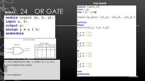 Verilog Codes/Test Benches for OR and NOR Gate - Iverilog Demo