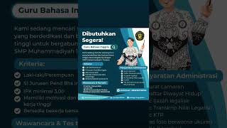 Lowongan guru bahasa inggris di Jogja #jogja #lowongangurujogja