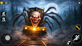 Scary Spider Train Game 3D Gameplay 😱 Terrifying Spider Monster Train Hunt Horror Train Game Android