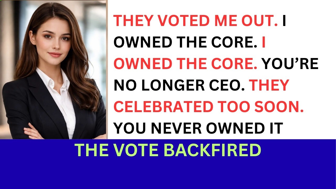 They Voted Me Out of My Own Company So I Took Back the Power They Never Owned