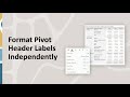 Format Pivot Tables Header Labels in Oracle Analytics