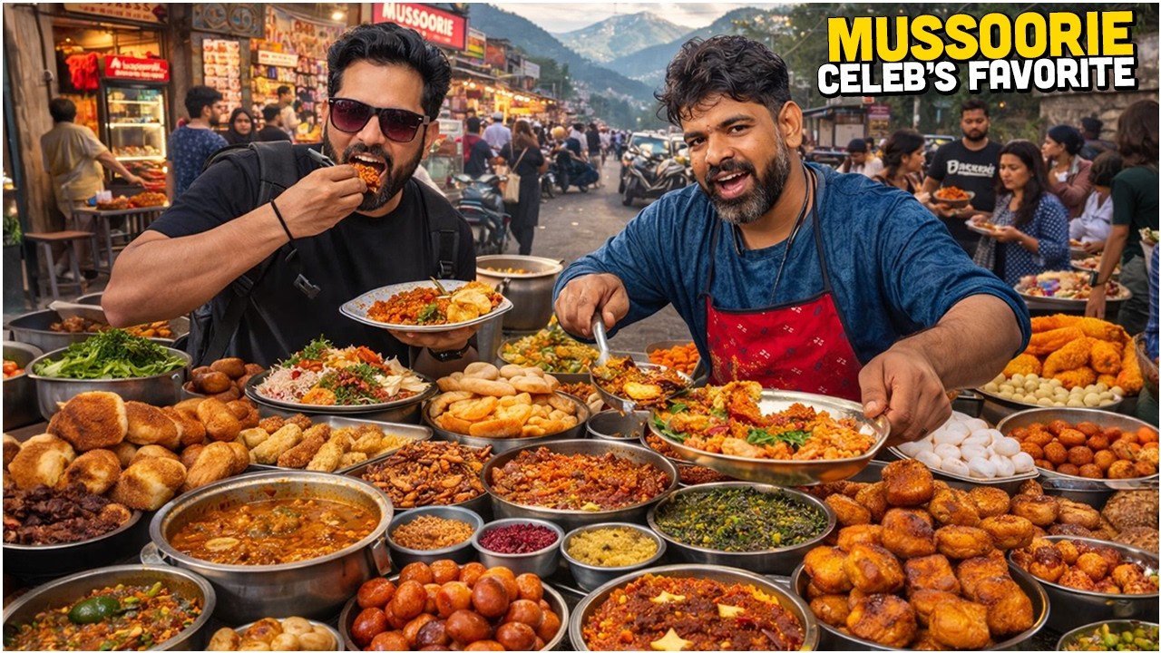 Tried CELEBRITIES' Favorite Indian Street Food In Mussoorie 🇮🇳 Desi Ghee Bun Tikki Lovely Omelette