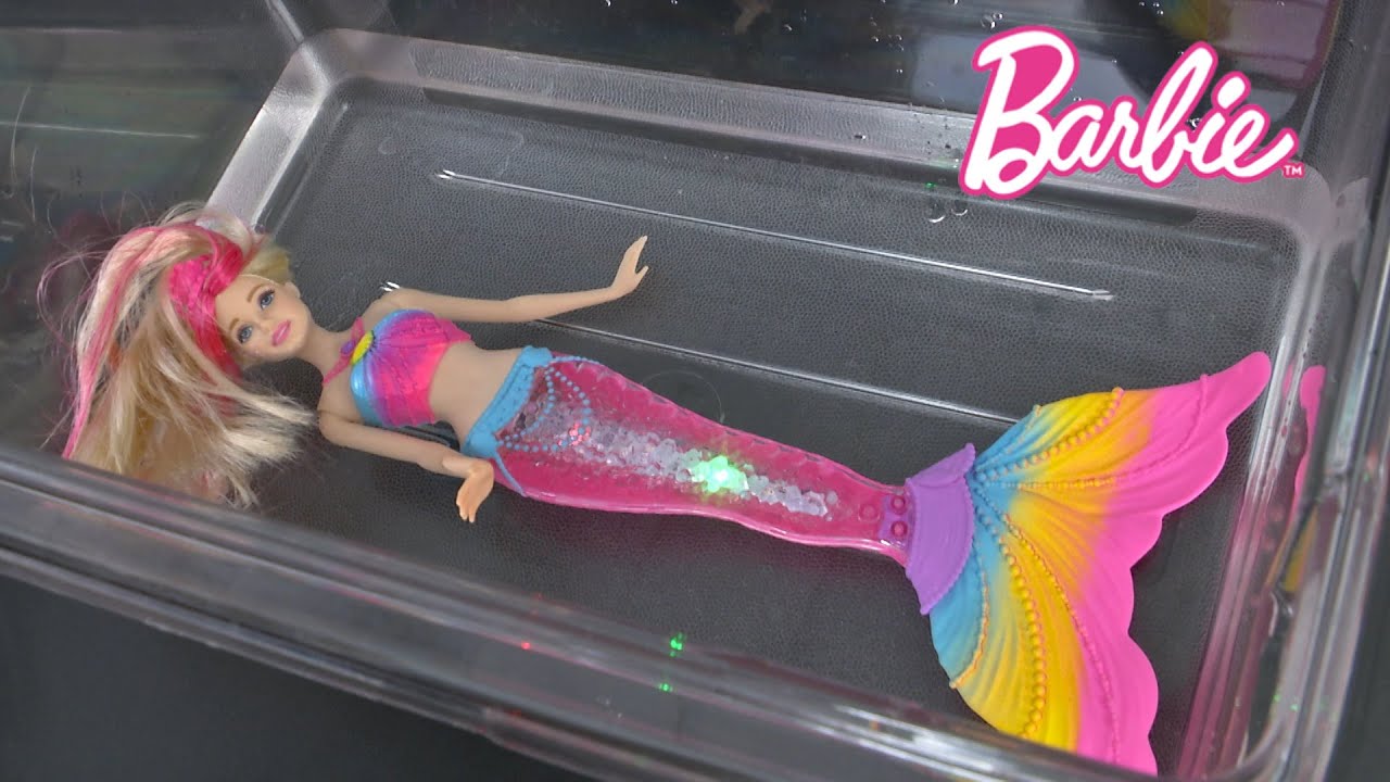 insert Rub apprentice Barbie Rainbow Lights Mermaid from Mattel - YouTube