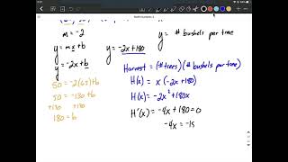Linear relation trees per acre and bushels per tree, maximize harvest