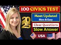 2025 USCIS Official 100 Civics Test Questions & Answers, U.S. Citizenship (One Easy Answer) Random Q