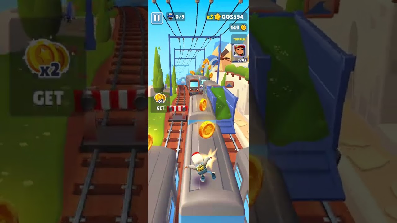 I try to beat Subway surfers