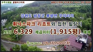 평창군 봉평면 무이리 토지 매매 휘닉스파크 리죠트와 접한 전원 힐링지 토지  1,915평 매매(협의가능)