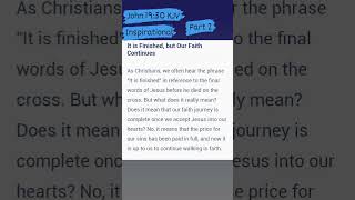 it is finished but our faith continues #John19 #Jesus #Christ #Alpha #Omega #Messiah #God #Almighty