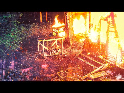 Видео: НАШ ДОМ В ЛЕСУ СОЖГЛИ БРАКОНЬЕРЫ | А-фрейм и Заимка сгорели дотла