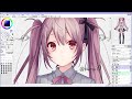 女の子描いてみた【イラストメイキング】