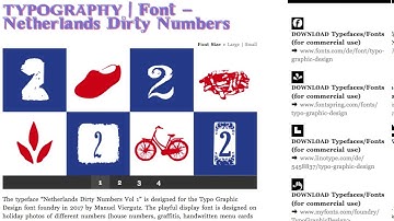 TYPEFACE | Netherlands Dirty Numbers | Font Sample | OpenType Features | by Typo Graphic Design