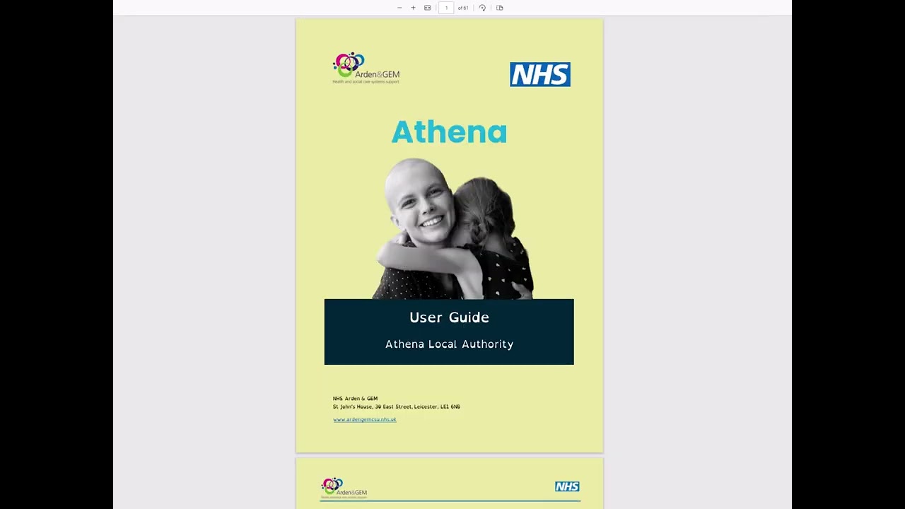 How to access Athena learning support on FutureNHS