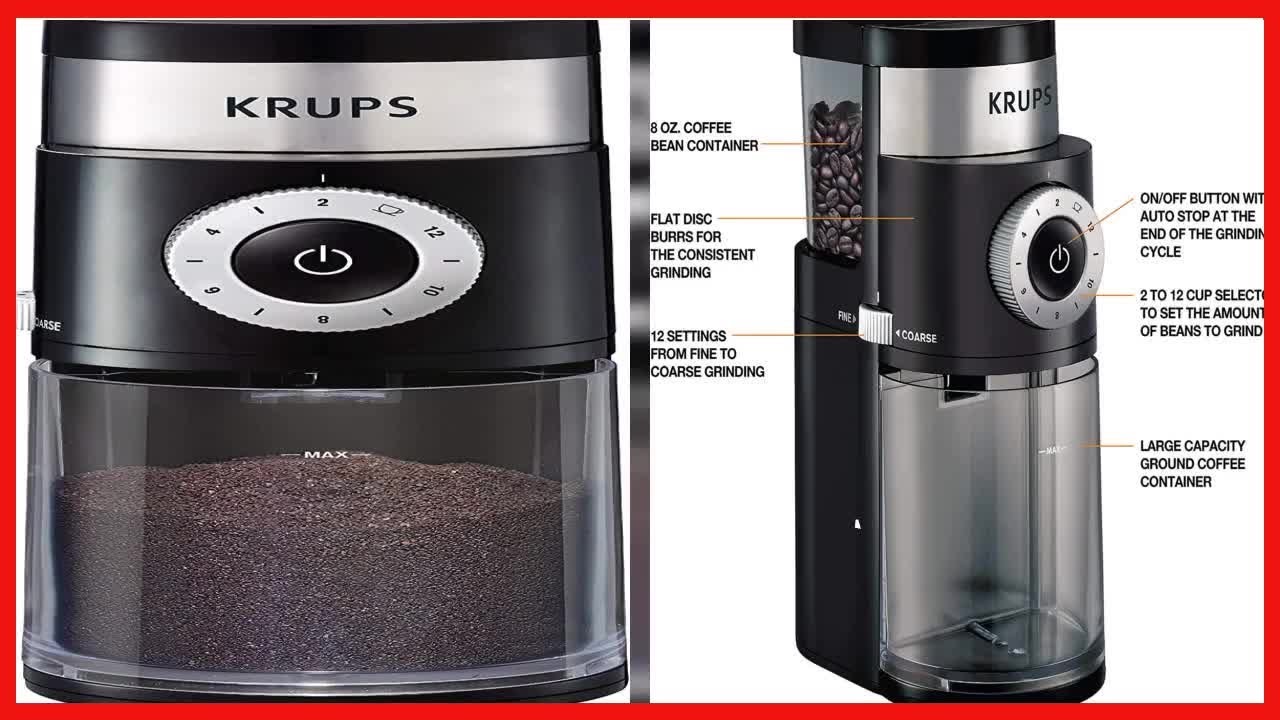 New KRUPS Precision Grinder 12C Flat Burr Coffee Drip/espresso