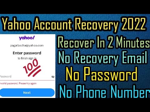 How to Reset Yahoo Mail Password Without Email Phone Number How To Recover Yahoo Account | 2022 Live