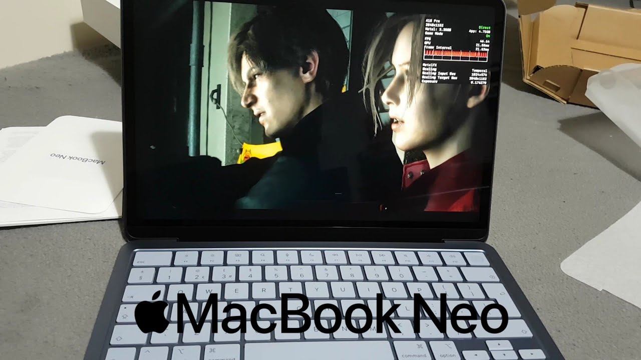 Apple MacBook Neo 512GB SSD with Touch ID Unboxing and Gameplay