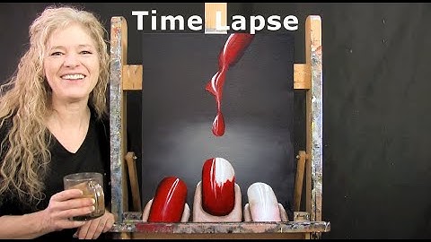 TIME LAPSE - Learn How to Paint "NAIL POLISH DRIP" with Acrylic - Fun Figure Step by Step Tutorial