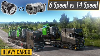 ETS2 - 6 Speed vs 14 Speed Gearbox/Transmission Heavy Cargo Pull Scania S 2016 screenshot 3