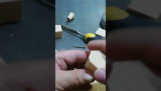 Making Woden Drawer pulls with Drill #shorts