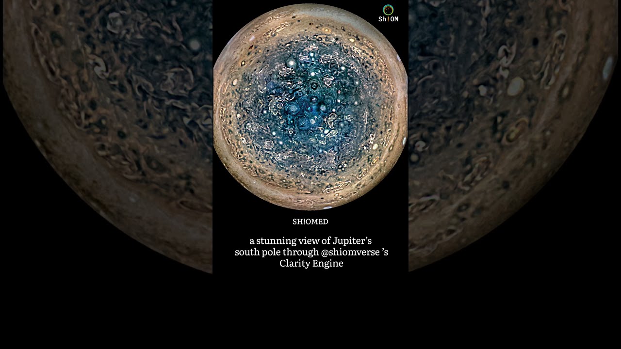 A breathtaking perspective of Jupiter's south pole 
