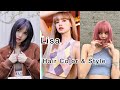 Blackpink Lisa hair colors and styles #longhair #shorthair #haircolor