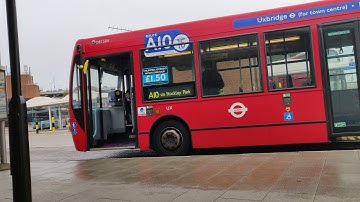 Route branded A10 bus at Heathrow Central