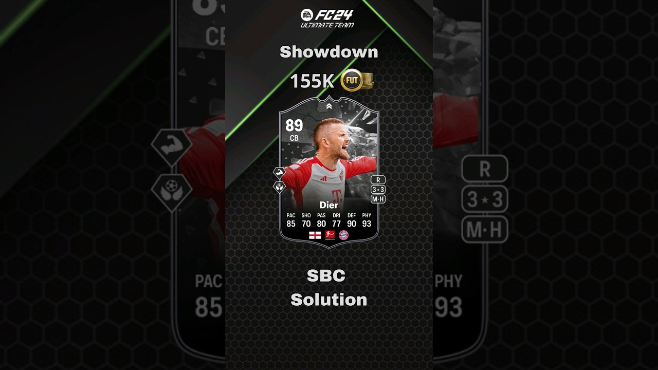 Showdown Eric Dier 89 SBC - Solution Ea Sports FC 24