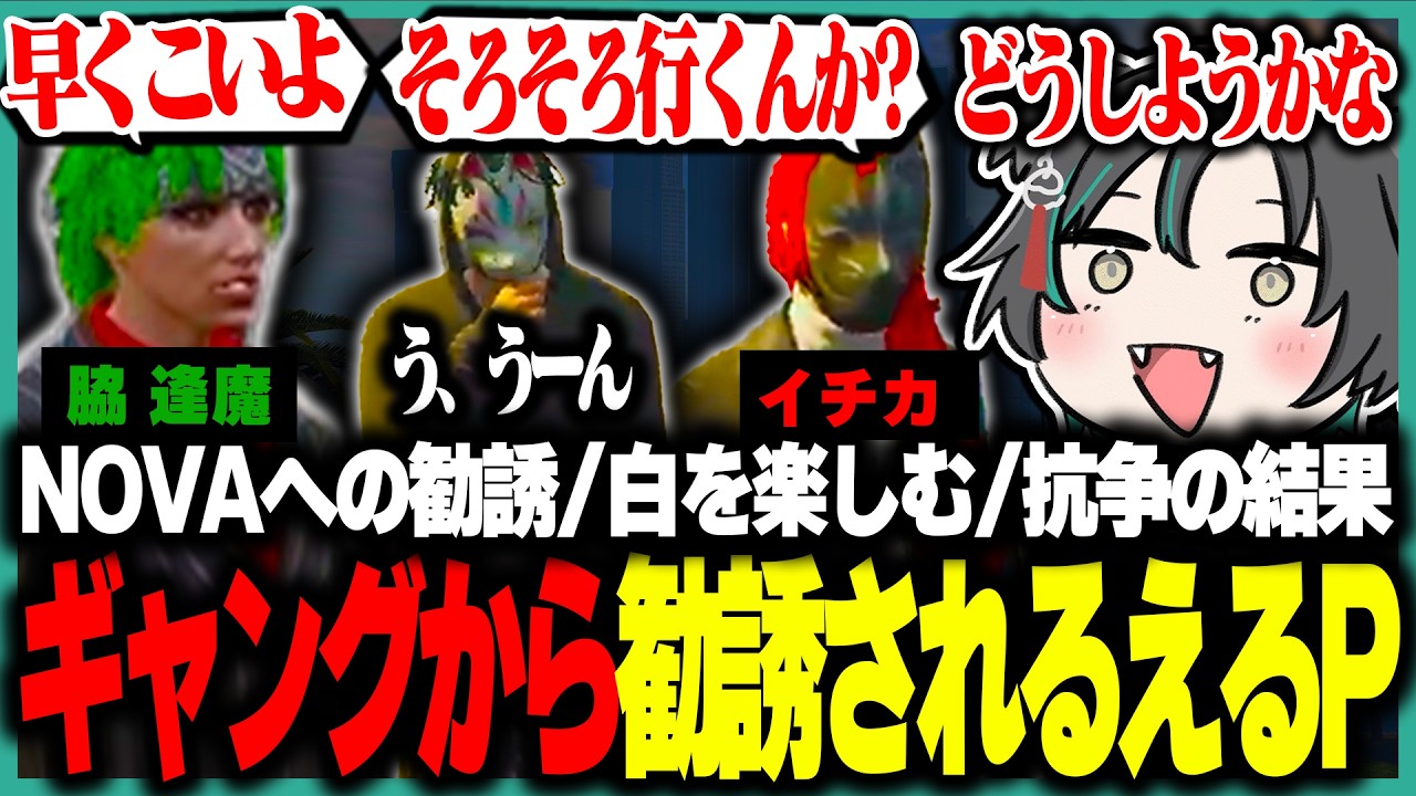 【ストグラ】NOVAからの勧誘されるも白が楽しすぎて悩むえるP【切り抜き/イチカ/脇逢魔/パンちゃん/えるな】
