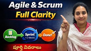 Agile &amp; Scrum Complete Process Telugu లో | Step by-Step Full Clarity