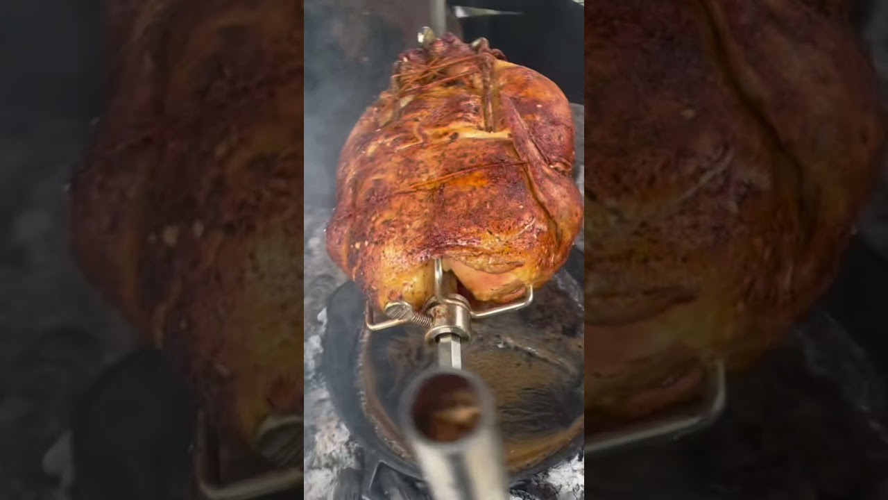 Cooking with fire beats everything else. Rotisserie Chicken on the Kudu