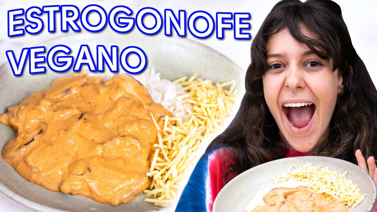 FIZ O MELHOR ESTROGONOFE VEGANO DO MUNDO!!! (Cremoso e Fácil)