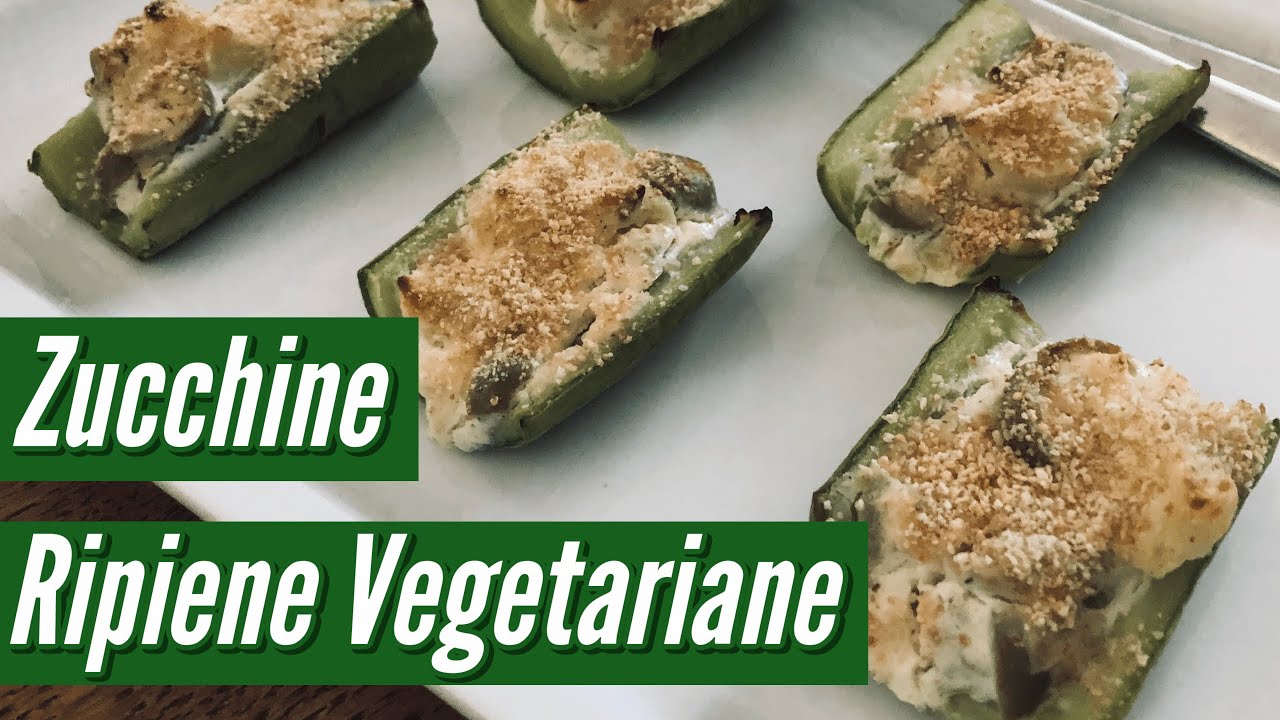 Ricetta Zucchine Ripiene Al Forno Vegetariane - YouTube