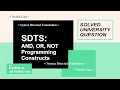 SDTS | Solved University Question | AND, OR, NOT, WHILE Programming Constructs
