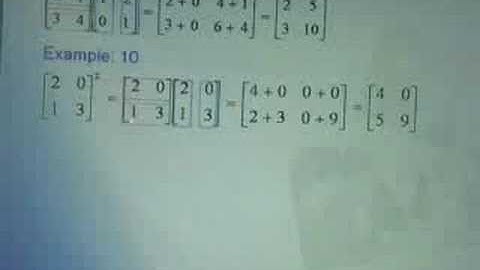 Video on Chapter 2 - Matrix - Part 2b