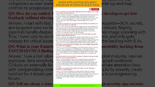 Staff Application Security Engineer Interview Questions