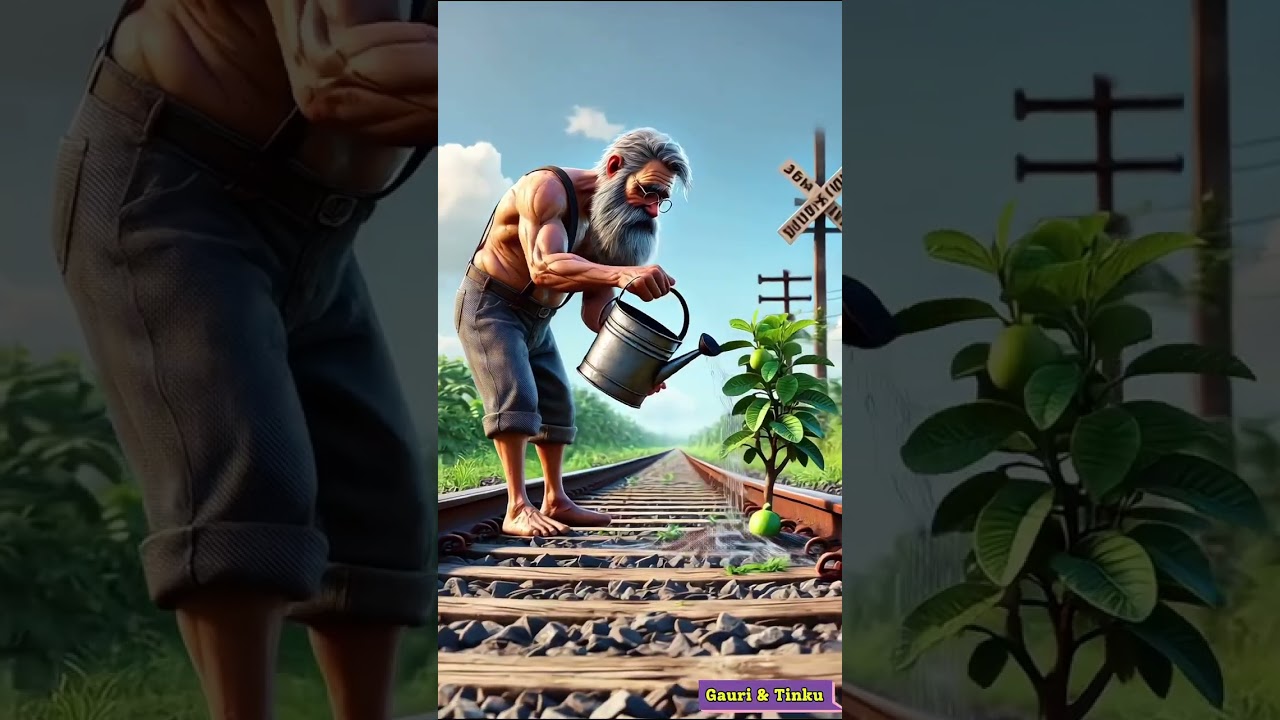 रेलवे ट्रैक पर बंदर और गाय 😲 | Nature Saving Story 🌱 |