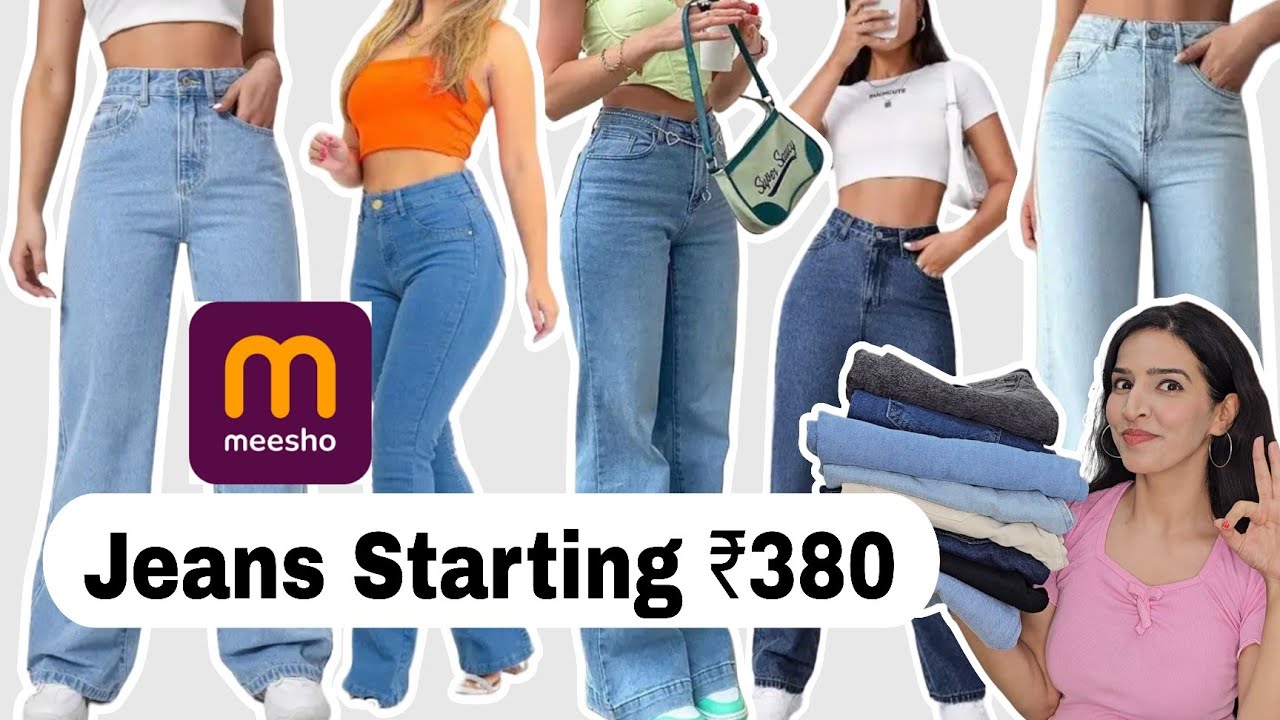 Meesho Jeans haul under 500 😍 | Meesho High Waist Jeans Haul 