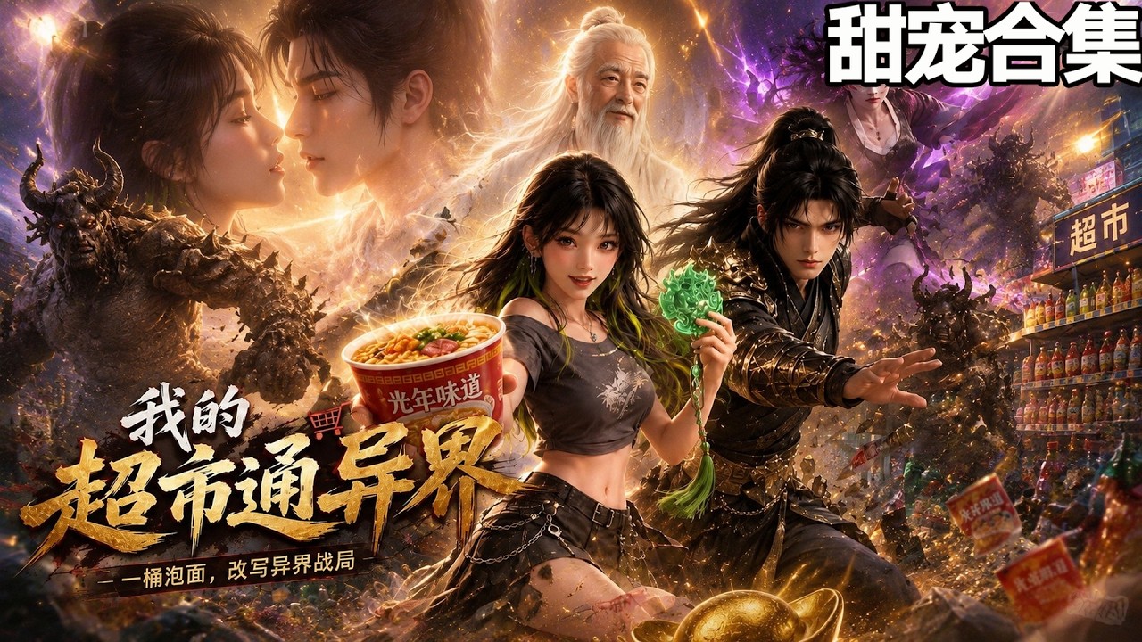 完結~💗現代超市老闆邂逅古代將軍，一桶泡麵打通兩界通道，拯救魔獸圍困軍營！《我的超市通異界》#甜寵漫劇社#最新漫畫#動態漫畫