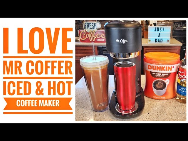 Mr. Coffee Single Serve Latte + Iced + Hot Coffee Maker & Milk Frother