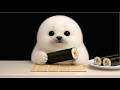 Arale the Seal Makes and Eats a Lucky Sushi Roll 🦭👹🍣 ASMR #Ehomaki