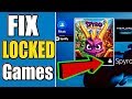 How to FIX LOCKED PS4 GAMES & APPS!! (BEST METHOD) - YouTube