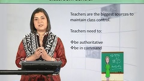 Classroom Control | Introduction to e-Learning & Teaching for Faculty | VU001F_Topic020