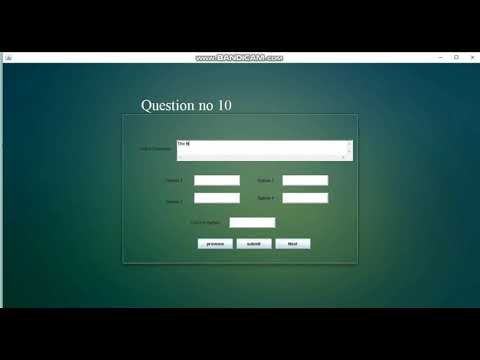 MCQ test application. Advance Java project 💫💥 Made by Me
