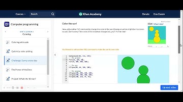 Khan Academy | Challenge: Sunny snowy day | Talk Through